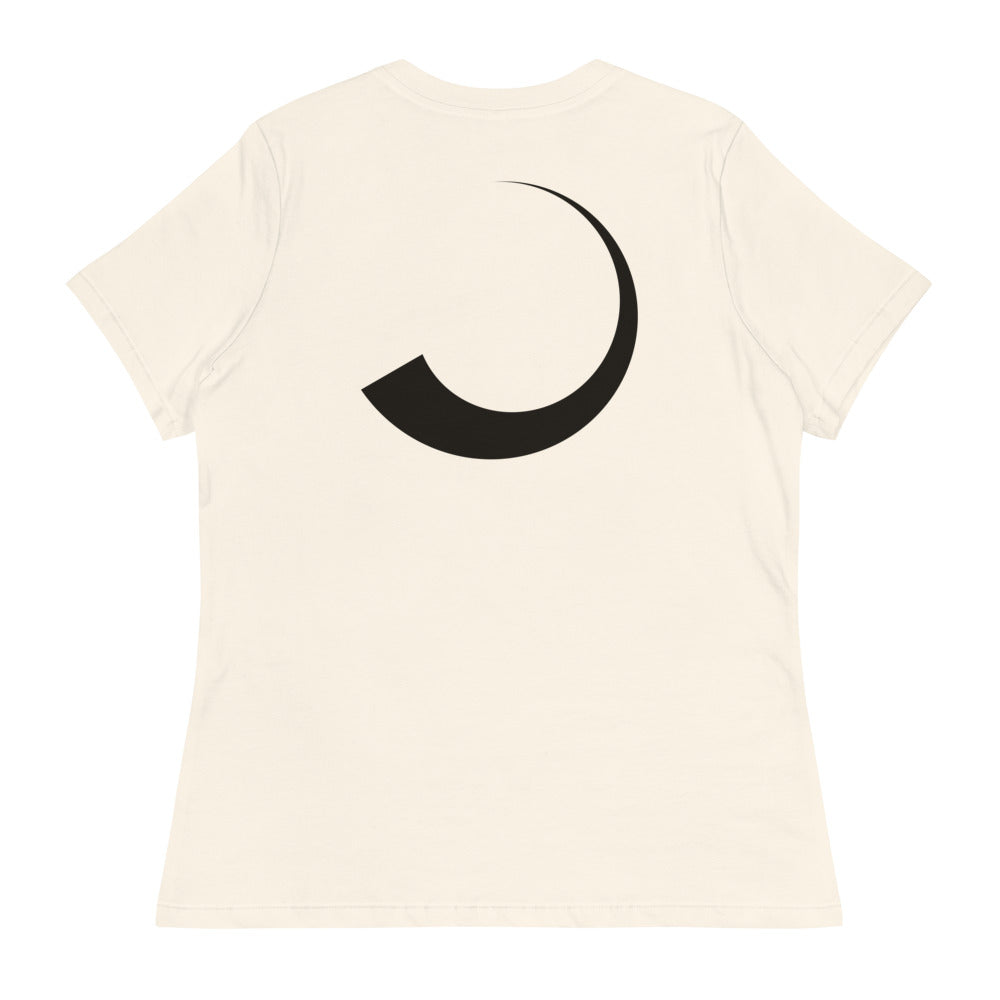 Horn Women's Relaxed Tee, Natural, back print