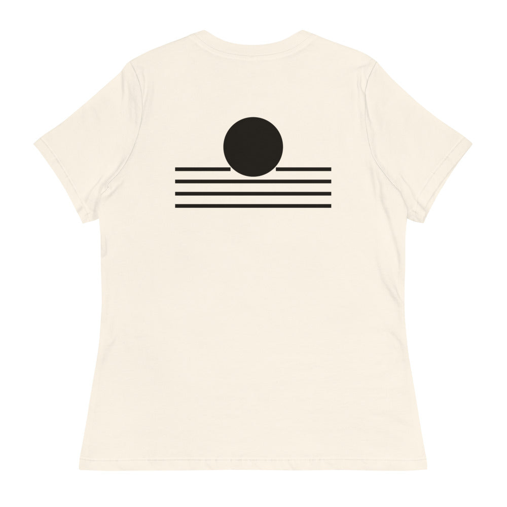 Lake Edge Women's Relaxed Tee, Natural, back print