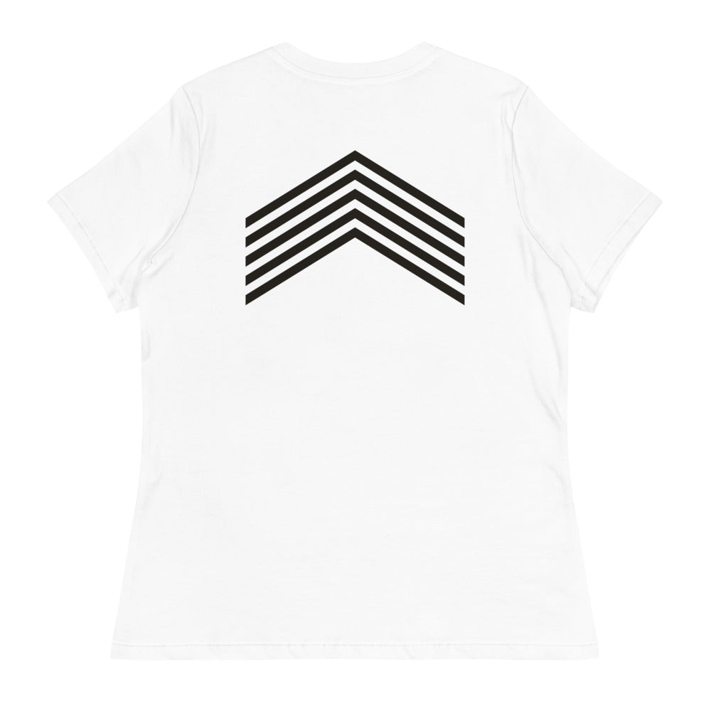 Wake Women's Relaxed Tee, White, back print