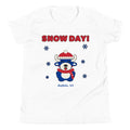 Snow Day youth tee, White front print