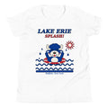 Lake Erie Splash youth tee, White front print