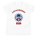 Loganberry Kid youth tee, White front print